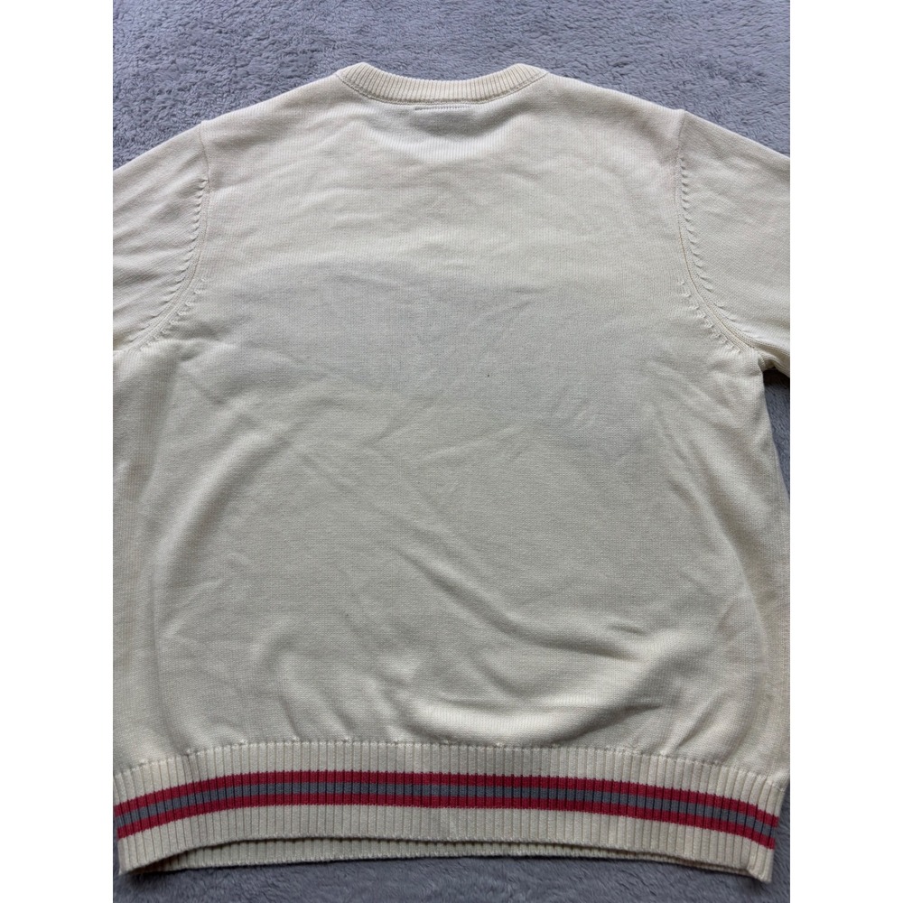 The Wild Collective Chicago Bulls Mens‎ Large Cream Cotton Knit Graphic Sweater - Picture 6 of 7